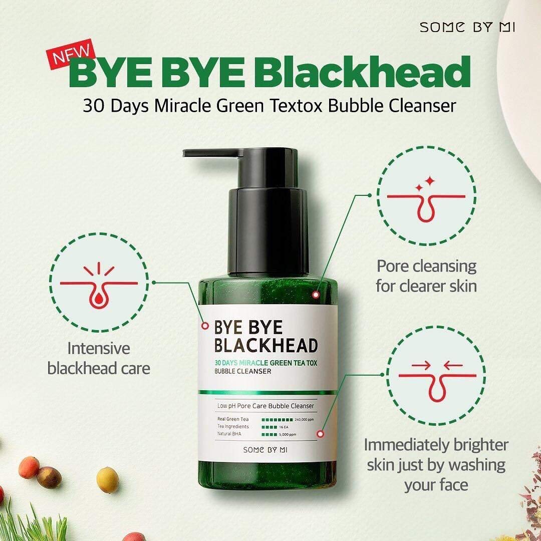 Tratamiento puntos negros -  Bye Bye Blackhead 30 Days Miracle Green Tea Tox Bubble Cleanser "Por encargo"